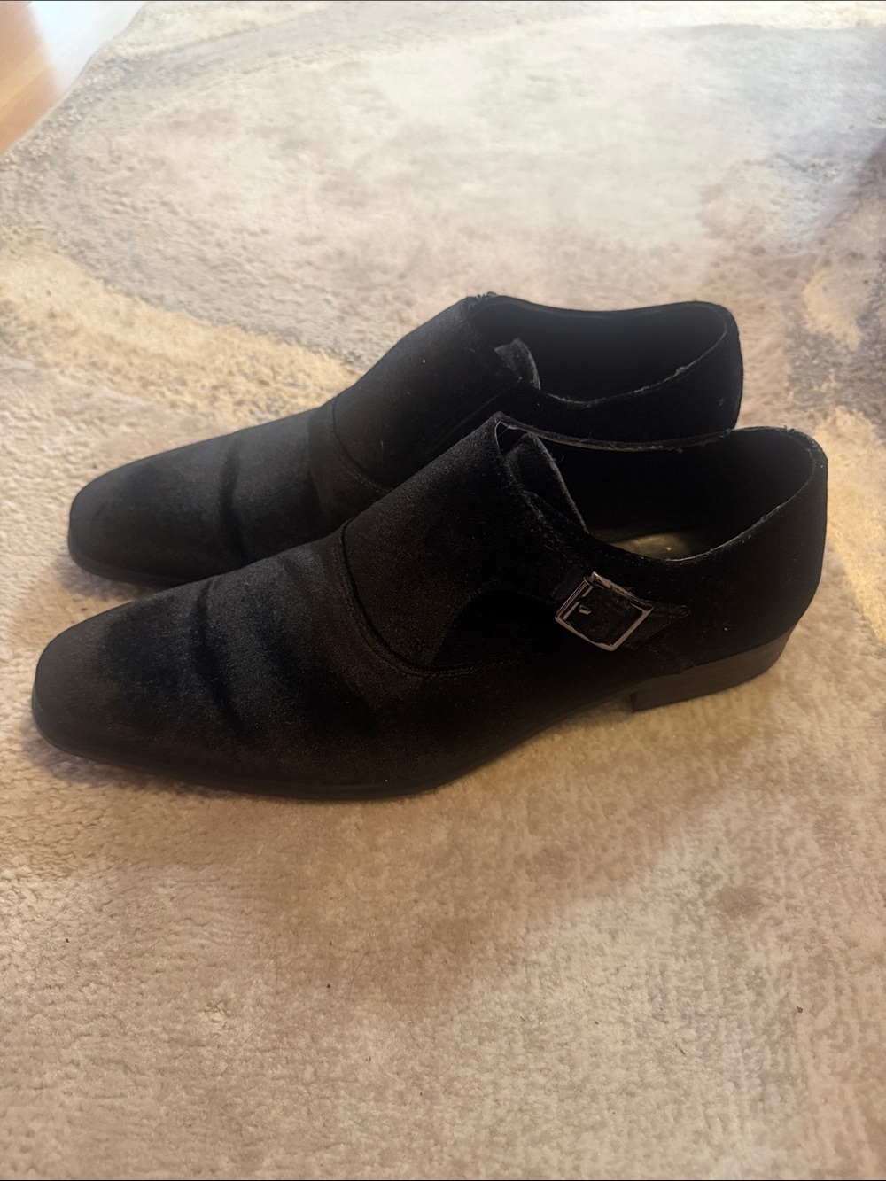 Steve Madden Men's Black Buckle Dress Shoes